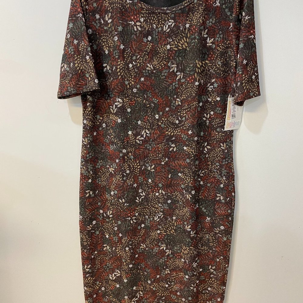 Lularoe Julia Dress, Floral, Size Large (NWT)